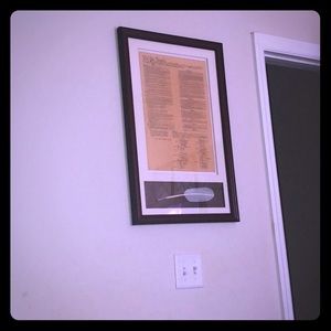 Framed constitution replica
